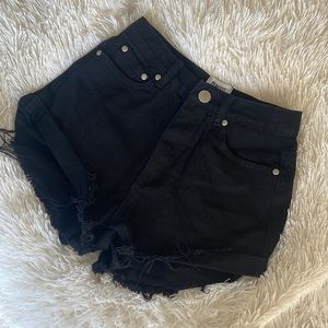 Black High Waisted Shorts